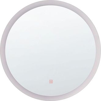 Beliani Beliani - Espejo de pared led 58 cm redondo de maquillaje para tocador glamour Yser