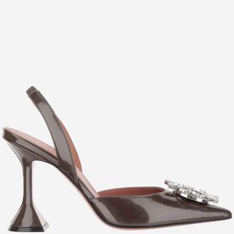 Amina Muaddi Begum Leather Slingbacks