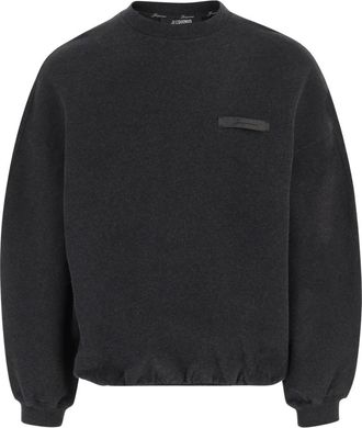 Jacquemus Ruban Katoenen Sweater - Heren - Sweatshirts - Grijs - 2XL - Katoen - Hoodies & sweatvesten