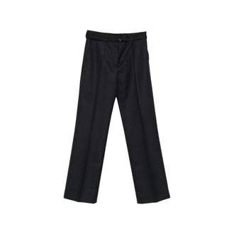 Dries Van Noten Wijde broek - Dames - Broeken - Blauw - Maat: 2XS Zijde