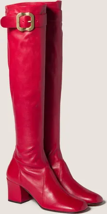 Miu Miu Nappa leather boots with buckle