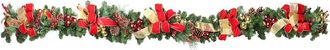 Creative Displays Inc. Handcrafted 9Ft Holiday Garland With Ornaments, Berries, Pinecones & Bows