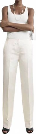 Toteme Easy Raw Edge Trousers In White