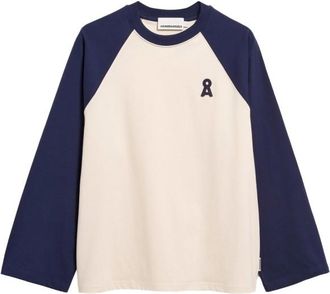 Armedangels Iconic &Aring; Raglan Longsleeve Longsleeve f&uuml;r Damen | wei&szlig;/blau