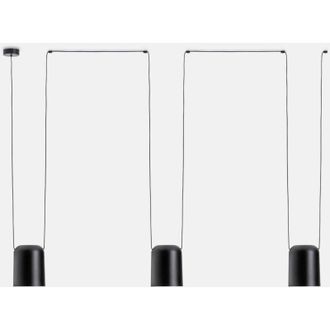 Leds - C4 Leds-C4 Attic - Pendente decorativo sospeso a soffitto nero opaco 3x E27