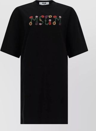 Msgm short sleeve crew neck cotton top