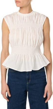 Joe's Sleeveless Cotton Voile Peplum Top in White at Nordstrom Rack, Size X-Small