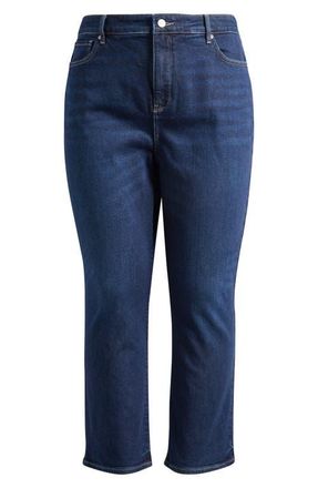 NYDJ Marilyn High Waist Ankle Straight Leg Jeans in Indigo Seine at Nordstrom, Size 18