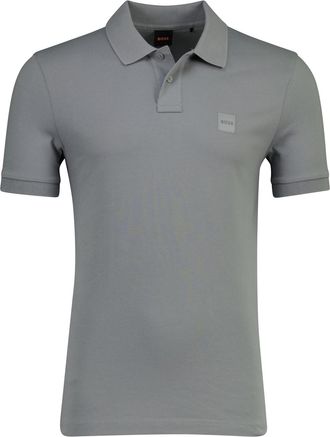 HUGO BOSS Zilverkleurig poloshirt BOSS Orange Passenger korte mouw