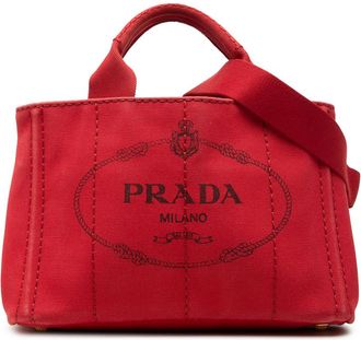 Prada Pre-owned Prada Small Canvas Canapa Logo Tote Ladies 1K8V7ISH3ET1GAXA
