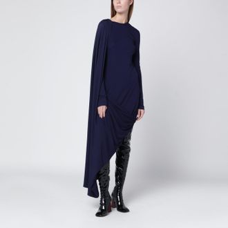 Sportmax Dark purple draped asymmetric dress