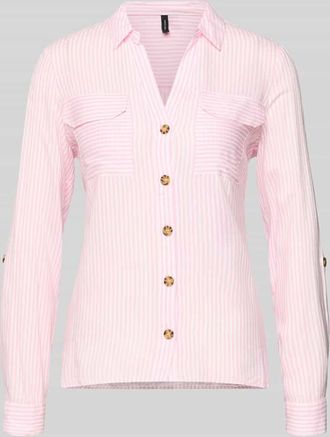 Vero Moda Relaxed Fit Hemdbluse aus reiner Viskose Modell BUMPY in Pink, Gr&ouml;&szlig;e XL