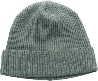 Portolano Merino Wool Rib Cuff Beanie in Dim Grey at Nordstrom Rack