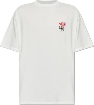 Maison Margiela Logo T-Shirt - Heren - T-shirts - Wit - M - Katoen - Tops