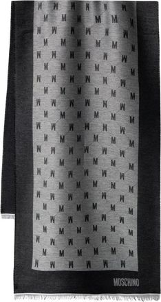 Moschino Bufanda con estampado de logotipo y patr&oacute;n de monograma - Accessories - Mujer - Multicolor - ONE SIZE