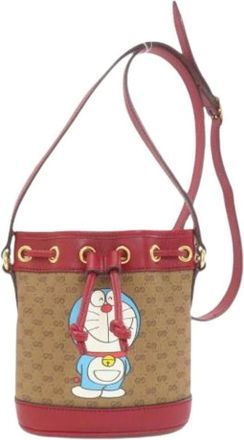 Gucci Pre-owned Bucket Bags, female, Red, Size: ONE SIZE Pre-owned Bucket Bag