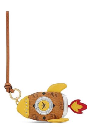 MCM Aren Rocket Pouch Charm in Visetos in Brown at Nordstrom