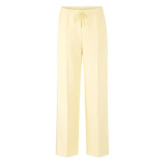 Marc Cain Broeken, Dames, Geel, XL, Wol, Welkom Wijde Broek