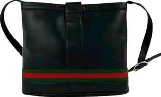 Gucci Pre-owned Vintage Schoudertas - Dames - Vintage Schoudertas - Zwart - ONE Size - Leer - Vintage