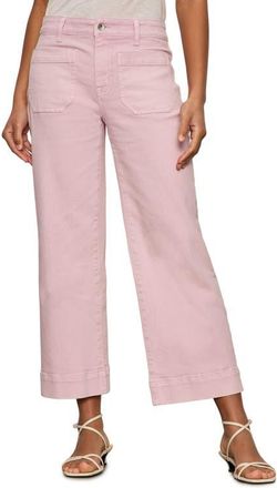 Sanctuary The Marine Crop Denim Pants in Petal Purple at Nordstrom, Size 34