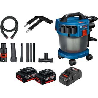 Bosch Aspiradora A Bater&iacute;a Gas 18v-10 L / 2x 5,0 Ah Bater&iacute;a + Cargador Incl. Set De Accesorios De 14 Piezas