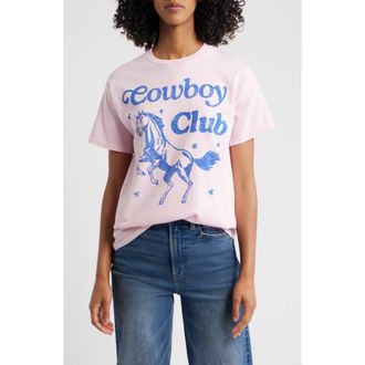 Junk Food Cowboy Club Cotton Graphic T-Shirt in Pastel at Nordstrom, Size Xx-Large
