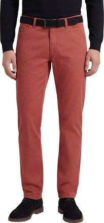 Meyer Chicago 5-pocket Pantalon katoen rood perfect fit zonder omslag