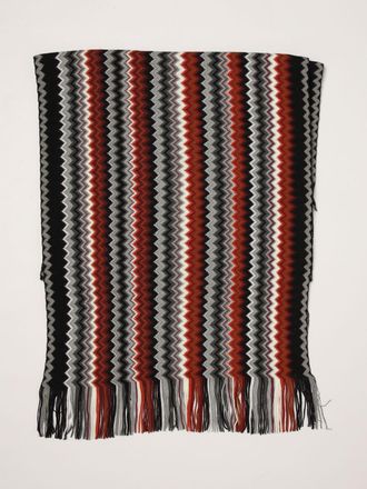Missoni Abstract Striped Pattern Wool Blend Scarf