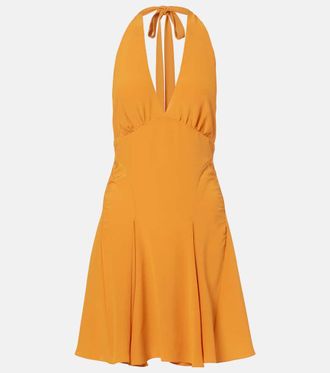 Saint Laurent A Dos Nu silk satin minidress