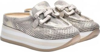 Softwaves Womens Clio Leather Mule In Coco