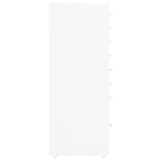 Berkfield Home Mobile File Cabinet White 28x41x109 cm Metal | Size: 28 x 41 x 109 cm