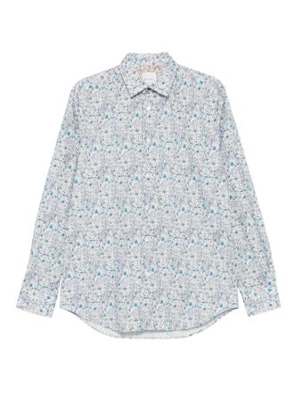 Paul Smith floral-print long-sleeve shirt - Blue