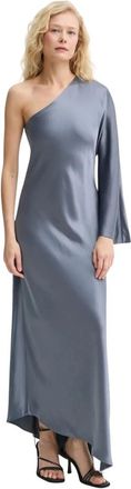 By Malene Birger Avilas Maxi Jurk - Dames - Avondkleed - Blauw - M - Polyester - Kleedjes