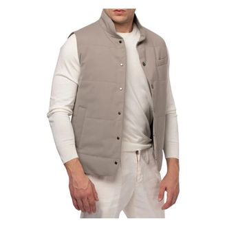 Montecore Stud Button Fastened Gilet - male - Montecore - Waistcoats - Gray - 2XL - Jackets