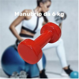 Trade Shop Trade Shop - Manubrio Singolo 6 Kg In Vinile Allenamento Esercizi Casa Palestra Workout Fit