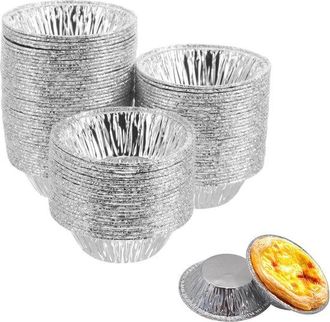 OEM 100 Moldes Desechables De Papel De Aluminio Para Pasteles Con Forma De Huevo - 7 Cm (2,8 Pulgadas)