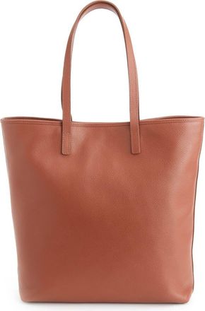 Royce Leather Tall Leather Tote with Wristlet in Tan at Nordstrom