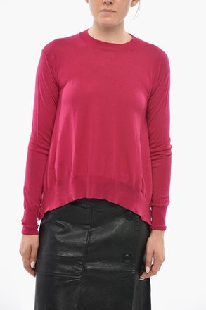Stella McCartney Maglia Relaxed Fit in Lana Vergine con Spacchi Laterali Stella McCartney