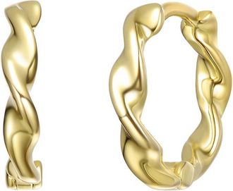 Rachel Glauber 14K Plated Huggie Earrings