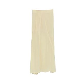 Alysi Maxi Skirts, female, Yellow, Size: S Mano Sale Silk Long Skirt