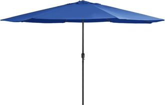 vidaXL Sombrilla De Jard&iacute;n Con Palo De Metal Azul Azure 390 Cm Vidaxl
