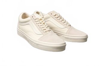 Vans Mens Old Skool Woevn Check Sneakers In Cda-Linen Marshmallow