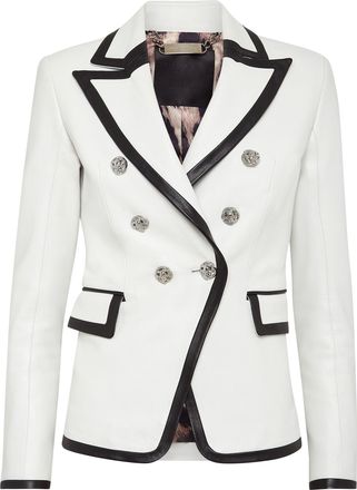 Philipp Plein Padded Leather Blazer