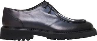 Doucal's Lace-up Shoe - Heren - Veterschoenen - Blauw - 43 EU - Leer - Schoenen