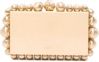 Cult Gaia Bead-embellished Brushed-finish Clutch Bag