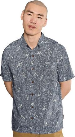 Royal Robbins Camino Pucker Short Sleeve Mens Jacket Naval Kayaker Print : 2XL, Modal/Polyester/Tencel