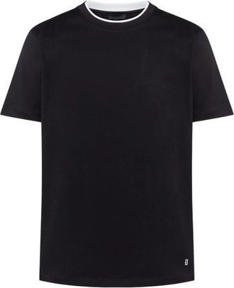 Dondup Girocollo Regular T-shirt - Heren - T-shirts - Zwart - M - Katoen - Tops