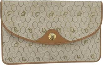 Dior Pre-owned Clutches, female, Beige, Size: ONE SIZE Pre-owned Vintage honeycomb clutch