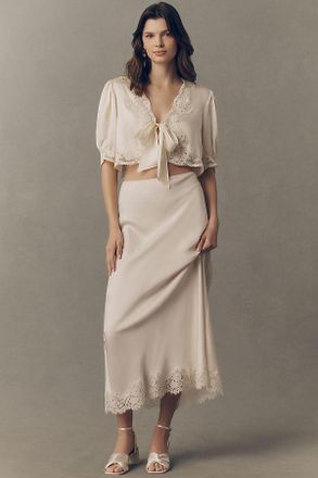 Rixo Matilde Maxi Slip Skirt