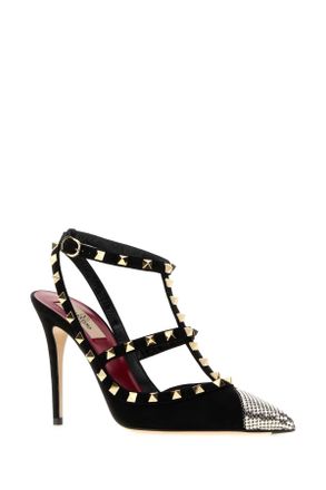Valentino Garavani Studded T-Strap Pump - Black
